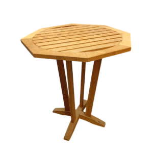 Table d'appoint hexagonale bois exotique